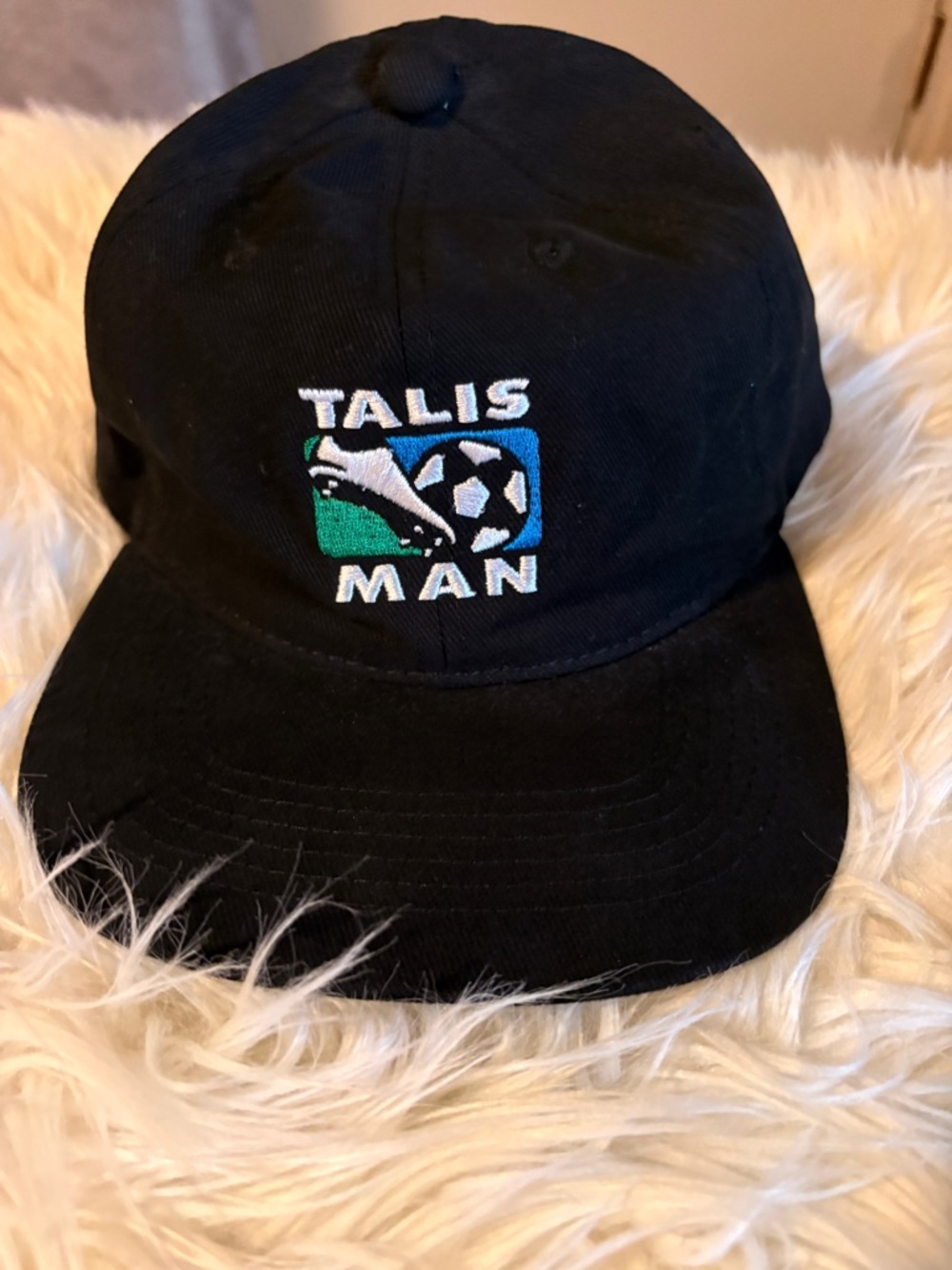 Talis Man Black Embroidered Baseball Cap
